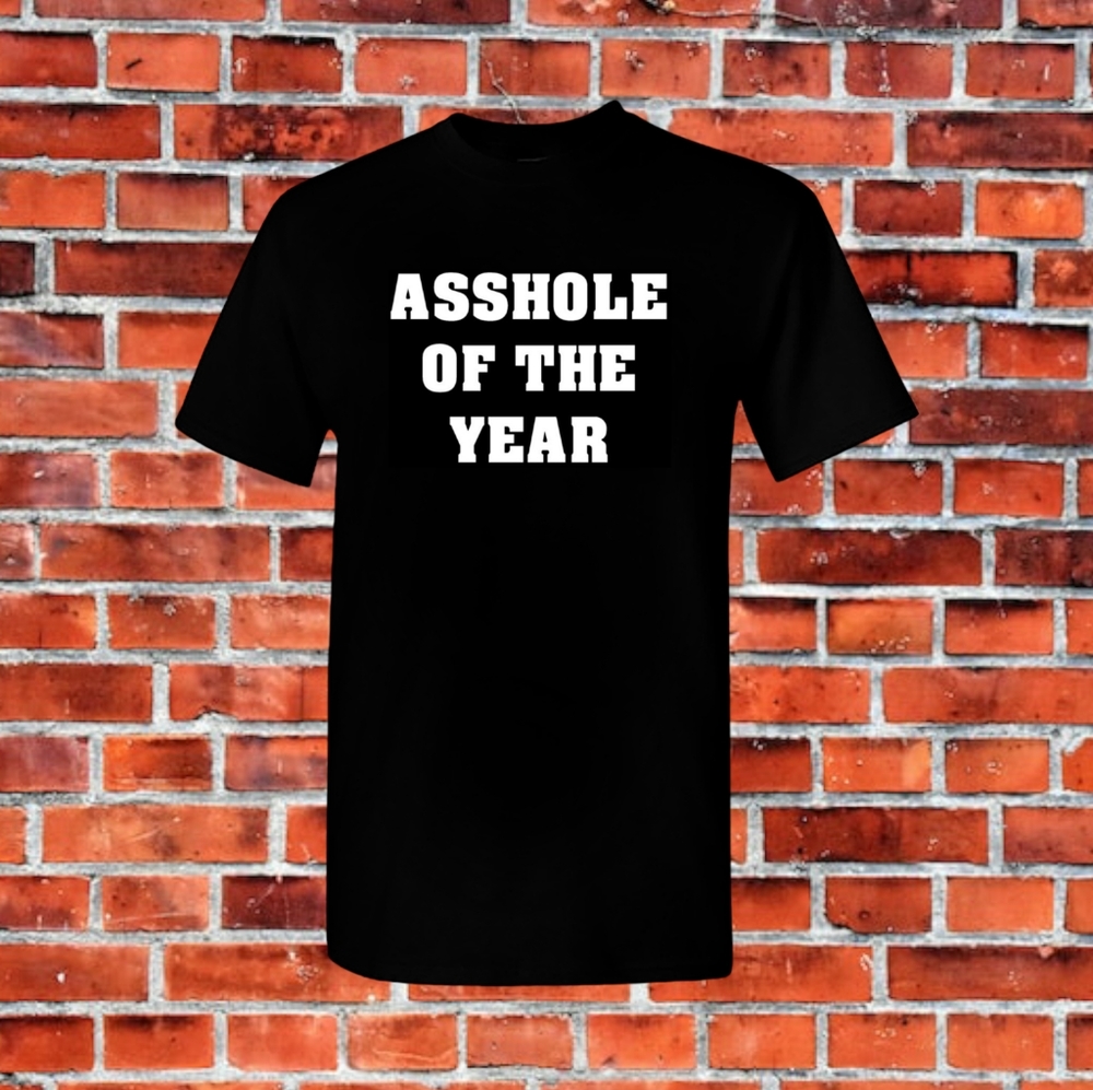 Men's Dirty Humor T-shirt Funny Potty Humor Tee A**hole of the Year Plus Size